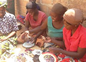 Sponsored mothers making jewelry