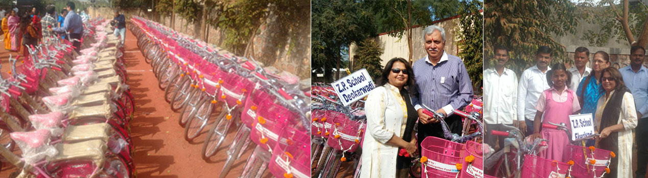 Bicycle Donation Camp for schoolgirls, Pune