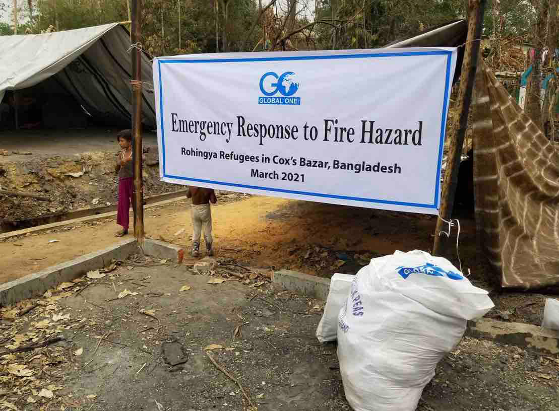 Aid for Rohingya Fire Victims